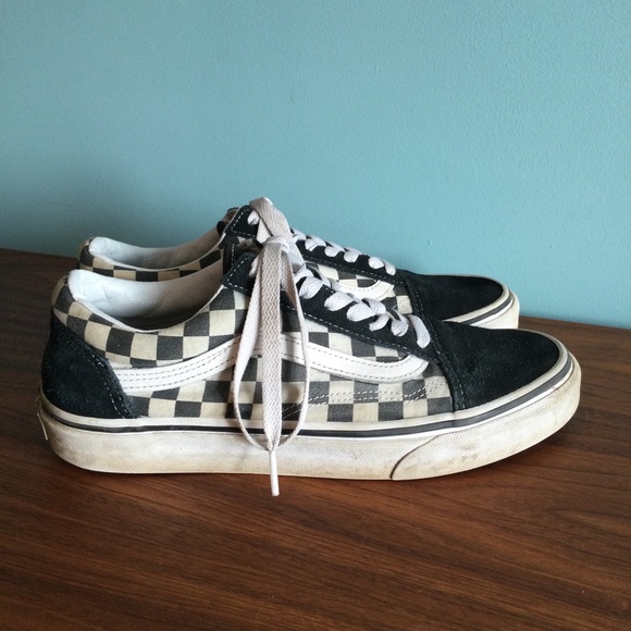 VANS OLD SKOOL PRIMARY CHECK SHOE checkerboard black white Skate Skater Sneaker - Picture 2 of 10